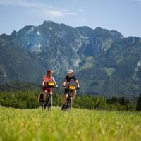 Cyclistes sur l'Alpe Adria