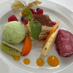 Dessert dans un restaurant du Lac de Constance