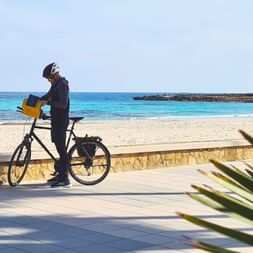 Cyclotouriste à Majorque