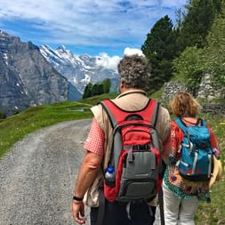 Randonneurs sur le trek de l'ours