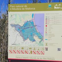 Panneau dans le Parc naturel S'Albufera