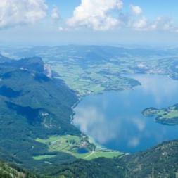 Vue aérienne sur les Lacs de la région de Salzbourg