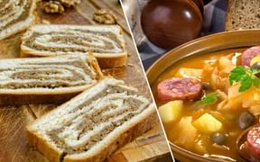 Plats traditionnels slovènes : potica et jota