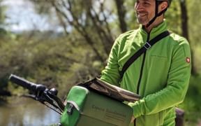 Cyclotouriste parti avec Espace Randonnée, dans les environs de Colmar en Alsace