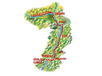 Itinéraire du séjour en vélo en famille dans le Sud-Tyrol Espace Randonnée