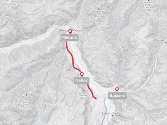 Itinéraire Merano-Bolzano en randonnée
