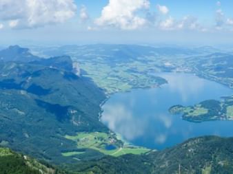 Vue aérienne sur les Lacs de la région de Salzbourg