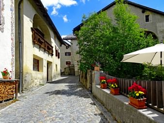 Ruelle de Guarda Ruelle de la ville de Guarda en Suisse