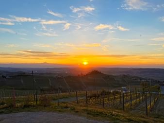 Coucher de soleil à Treiso