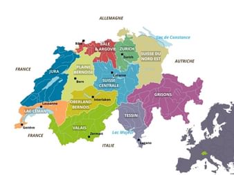 Carte des régions de Suisse
