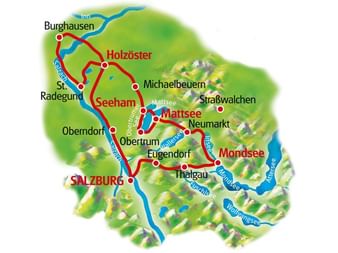 Itinéraire du circuit à vélo Salzbourg et ses lacs en famille vendu par Espace Randonnée