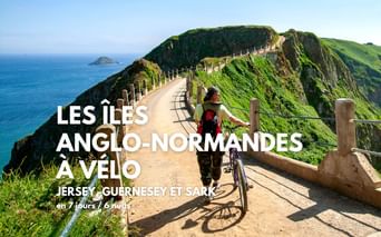 Cycliste sur l'île de Sark