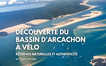 Découverte du Bassin d'Arcachon à vélo, vue aérienne du Bassin d'Arcachon