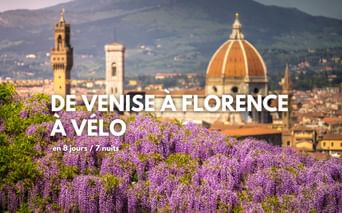 De Venise à Florence à vélo, vue sur Florence et son Duomo depuis les hauteurs de Fiesole