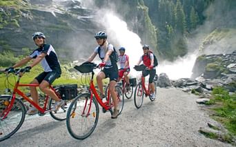 A vélo aux chutes de Krimml