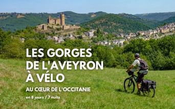 Les Gorges de l'Aveyron à vélo, vue de Najac