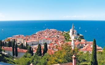 Vue de la ville slovène de Piran