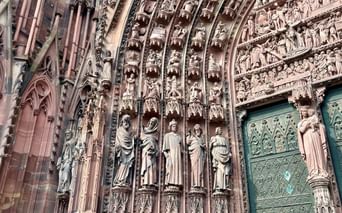 Détail de la façade de la cathédrale de Strasbourg