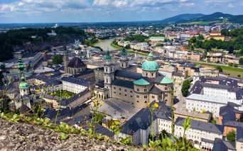 Vue aérienne de Salzbourg