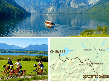 paysages autour du lac de Chiemsee en Bavière dans les Alpes