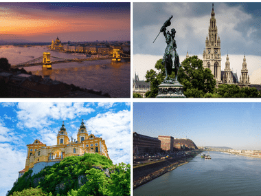 paysages dans la région de Vienne et de Grein avec vue sur le Danube
