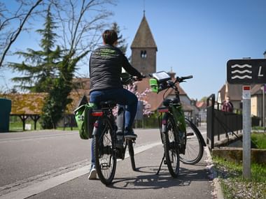 Cyclotouriste à Wissembourg