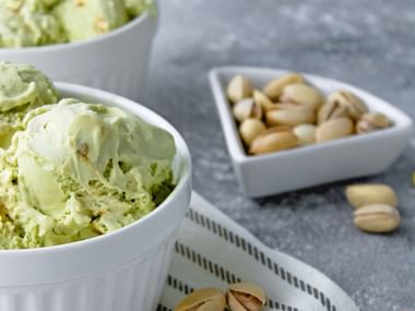 Glace à la pistache au Lac de Garde
