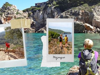 Patchwork de photos prises lors de randonnées à Majorque