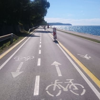 Piste cyclable le long de la Mer adriatique