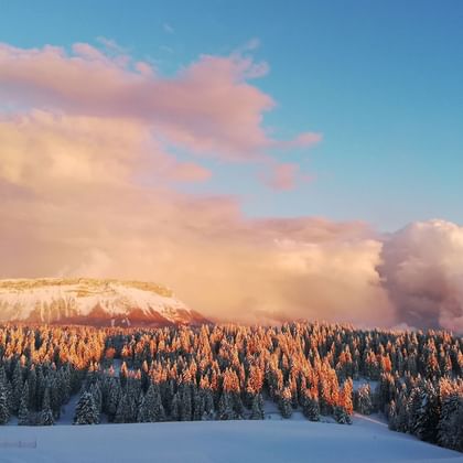 Massif des Bauges en hiver