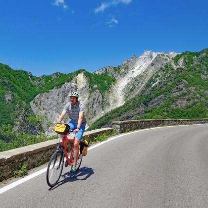 Passage de col à vélo en Italie