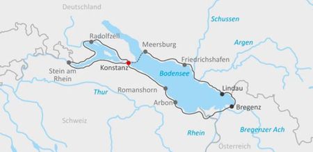 Itinéraire du séjour à vélo autour du Lac de Constance en 5 jours vendu par Espace Randonnée