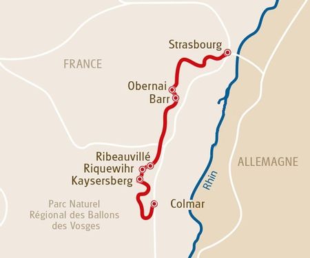 Itinéraire du circuit "La Route des Vins à vélo" par Espace Randonnée
