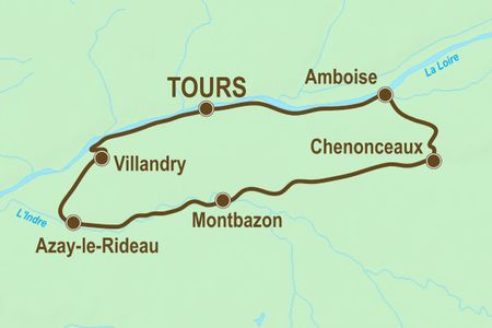 Itinéraire du séjour à vélo en famille dans la Loire vendu par Espace Randonnée