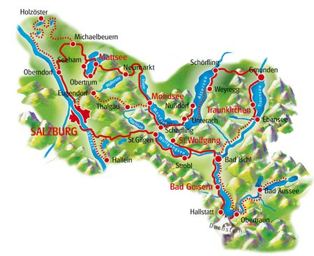 Itinéraire su séjour vélo clé en main Salzbourg et ses lacs vendu par Espace Randonnée