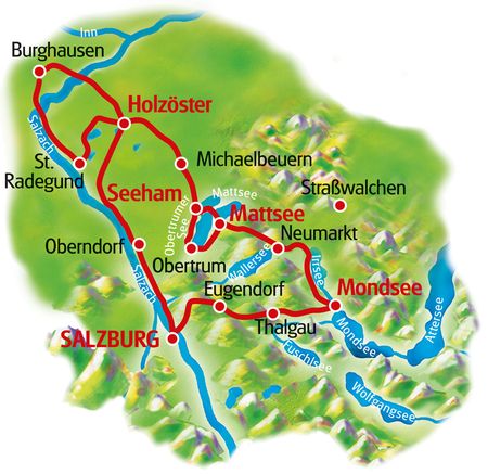 Itinéraire du circuit à vélo Salzbourg et ses lacs en famille vendu par Espace Randonnée