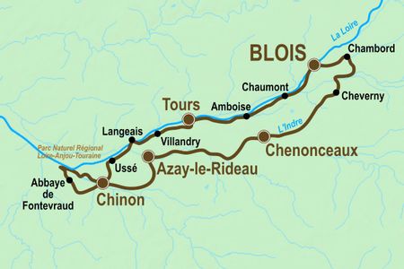 Itinéraire du séjour Les châteaux de la Loire à vélo vendu par Espace Randonnée
