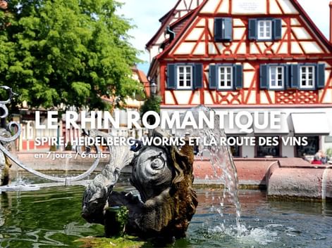 A vélo en Allemagne le long du Rhin romantique