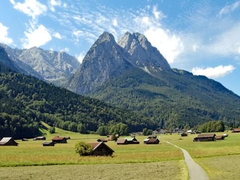 Vue sur la Zugspitze