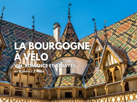 La Bourgogne à vélo, un séjour à vélo clé en main vendu par Espace Randonnée, détail des toits des Hospices de Beaune