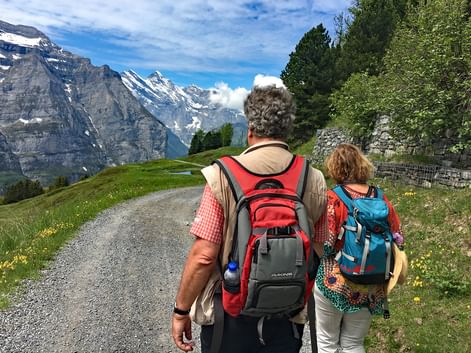 Randonneurs sur le trek de l'ours