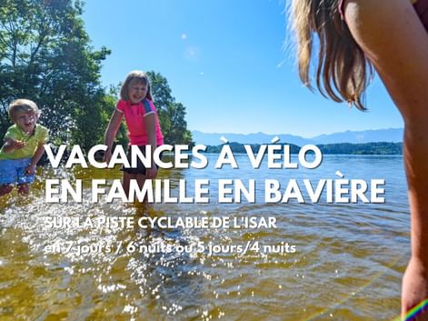 Vacances en famille en Bavière, baignade dans un lac