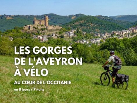 Les Gorges de l'Aveyron à vélo, vue de Najac