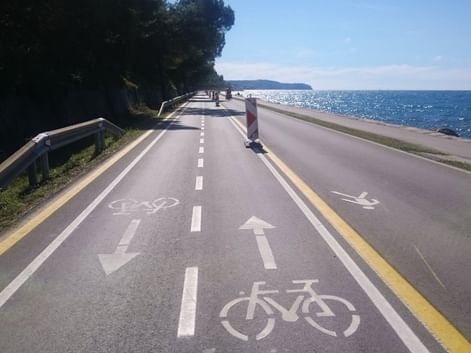 Piste cyclable le long de la Mer adriatique