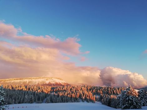 Massif des Bauges en hiver