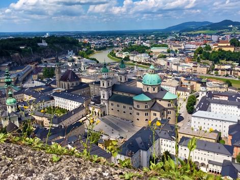 Vue aérienne de Salzbourg