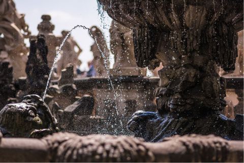 Détail d'une fontaine à Dresde