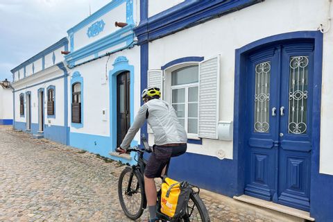 A vélo dans les rues de Faro