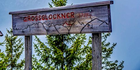 Panneau indiquant le Grossglöckner, Autriche