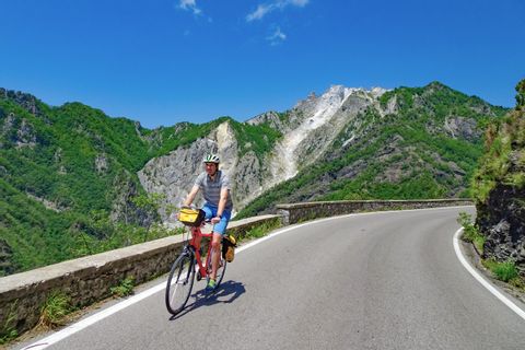 Passage de col à vélo en Italie